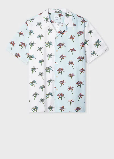 Ps By Paul Smith Edelweiss-print Two-tone Shirt