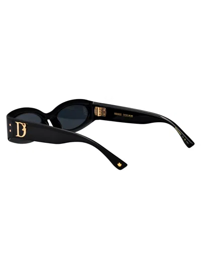 Dsquared2 Oval Sunglasses D2 0150/g/s 807 In Black