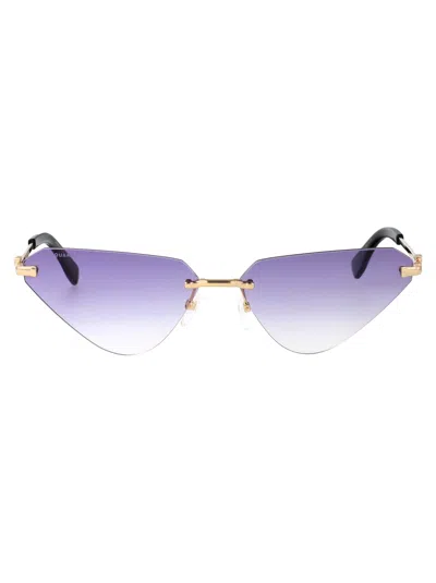 Dsquared2 Gold Violet Metal Sunglasses In Neutral