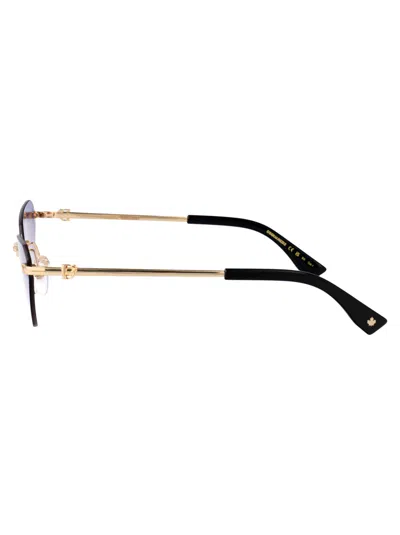 Dsquared2 Gold Violet Metal Sunglasses In Neutral