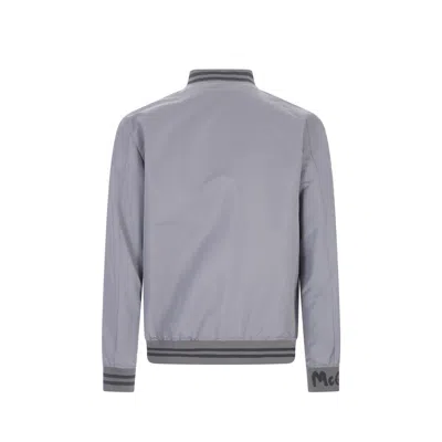 Alexander Mcqueen Bomber Jacket Men In Gray