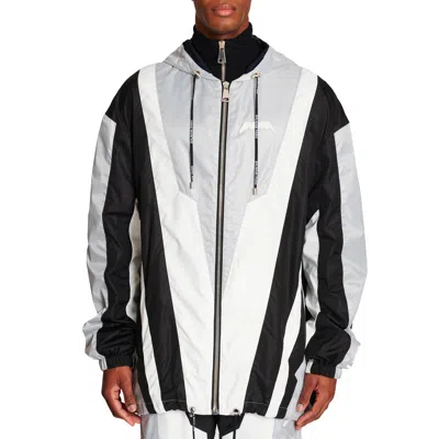 Balmain Color Block Patterned Multicuts Nylon Windbreaker