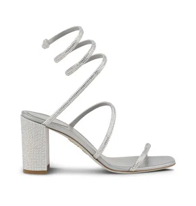 René Caovilla Cleo 85mm Snake-wrap Block-heel Sandals