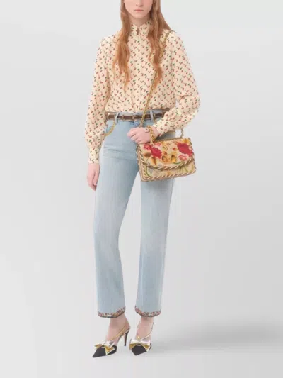 Valentino Camicia In Crepe Stampata  Donna In Neutral