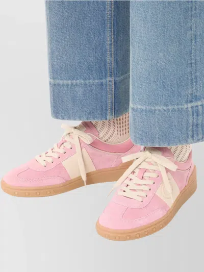 Valentino Garavani Sneakers Upvillage In Pelle Scamosciata Multicolor Donna In Neutral