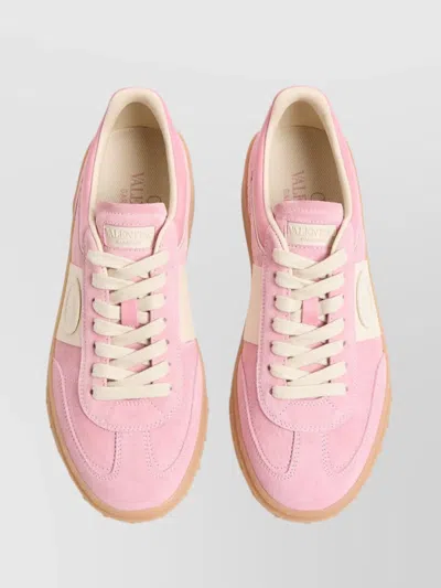 Valentino Garavani Sneakers Upvillage In Pelle Scamosciata Multicolor Donna In Neutral