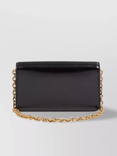 Valentino Garavani Vain Small Vlogo Leather Clutch Bag In Black