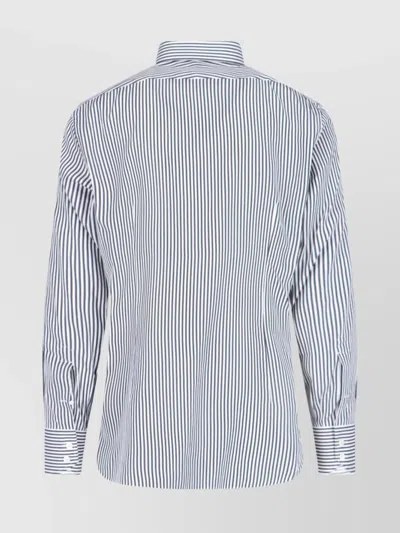 Tom Ford Striped Pattern Button-down Collar Long Sleeves Shirt In Multi