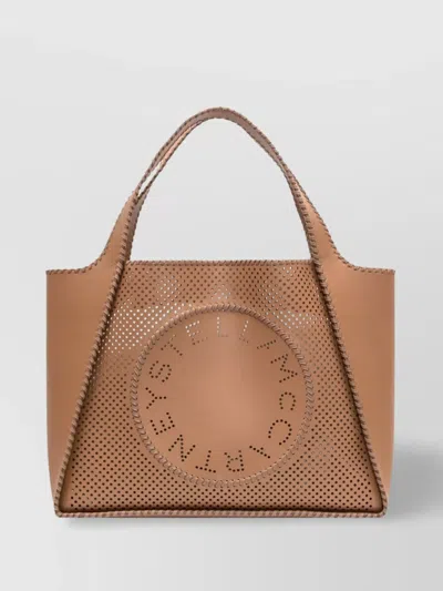 Stella Mccartney Perforated Logo Faux Leather Tote Bag