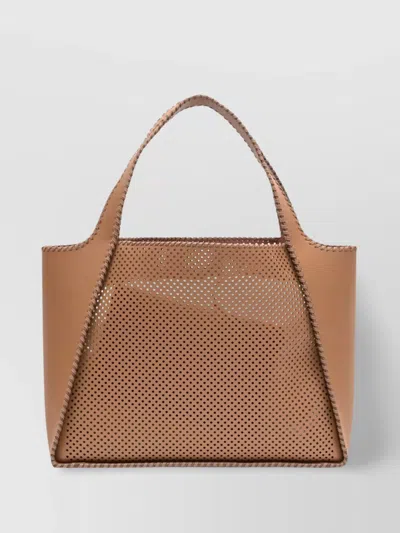 Stella Mccartney Perforated Logo Faux Leather Tote Bag