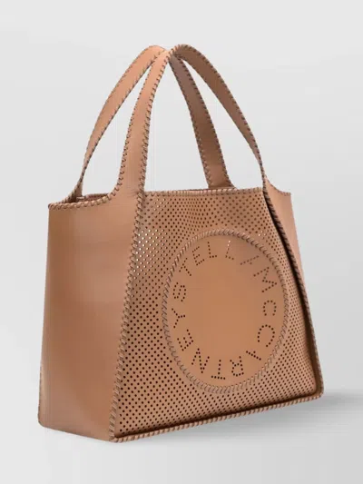 Stella Mccartney Perforated Logo Faux Leather Tote Bag