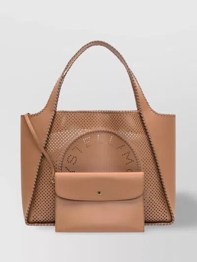 Stella Mccartney Perforated Logo Faux Leather Tote Bag