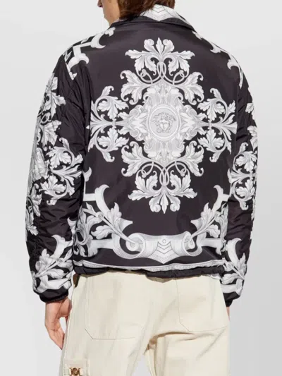 Versace Printed Drawstring Hem Jacket