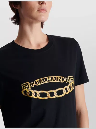 Balmain Organic Cotton T-shirt In Black