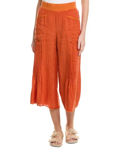 Xcvi Brielle Linen Gaucho Pant In Orange