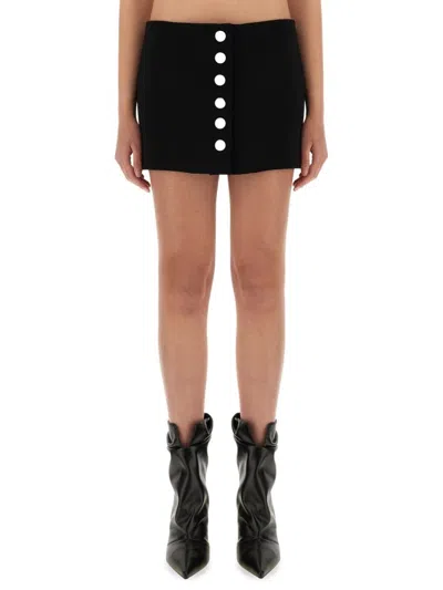 Khaite Jaxon Button-front Crepe Mini Skirt
