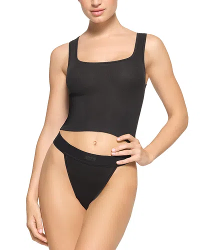 Skims Cotton Rib Tank Top In Multi