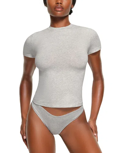 Skims Sheer Cotton Crewneck Tee