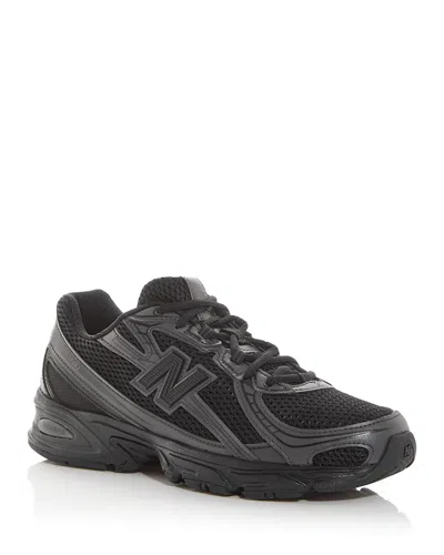 New Balance Mens Black Mono 740 V2 Branded Mesh Low-top Trainers