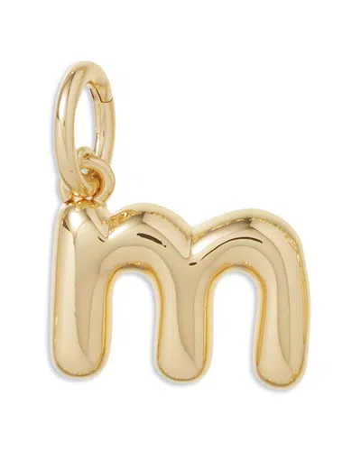 Roxanne Assoulin Puffy Initial Double Chain Pendant Necklace, 26 In Gold