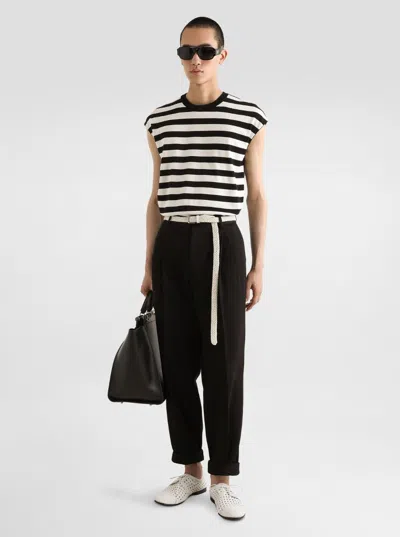 Dolce & Gabbana Sleeveless Kimono-style Striped Sweater