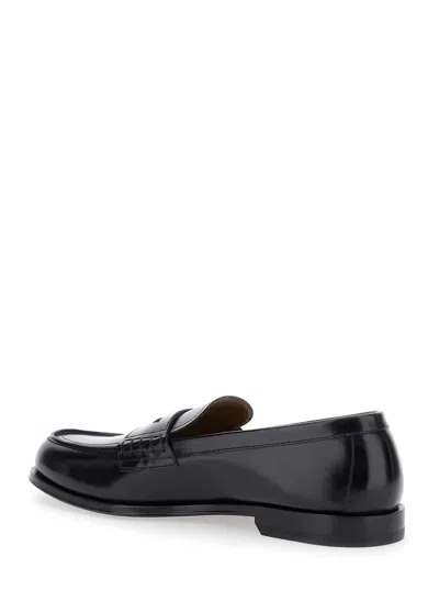Dsquared2 Black Loafers With Logo Plaque On The Front