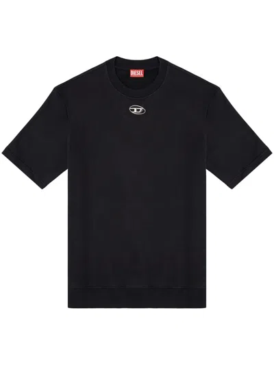 Diesel S-cooling Biologic Cotton Sweatshirt With Metal Oval-d Logo