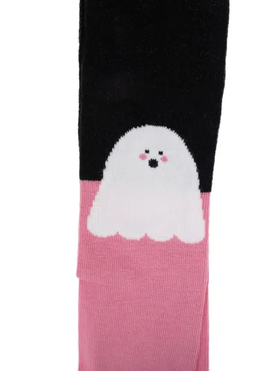 Stella Mccartney Ghost-print Contrasting Socks In Pink