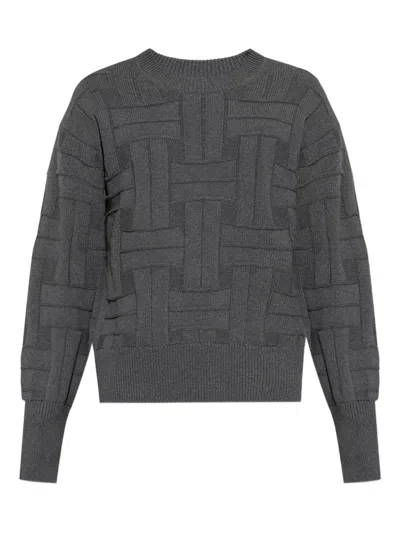 Kenzo Maglione Intrecciato Grigio In Gray