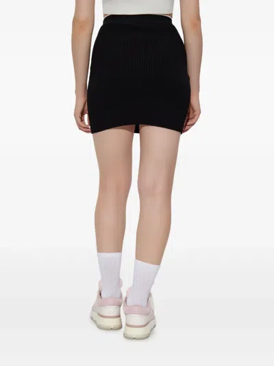 罗纹迷你半身裙