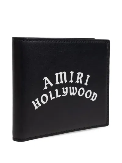Amiri Bi-fold Wallwt With Logo Lettering On The Front In Black