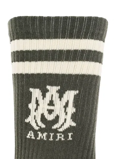 条纹LOGO运动针织袜