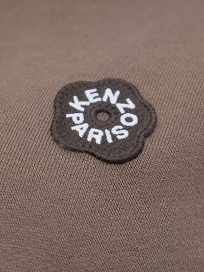 Kenzo Boke Flower 2.0 Embroidered Oversized Hoodie In Brown