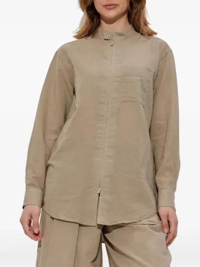 Issey Miyake Paper-esque U Button-up Shirt
