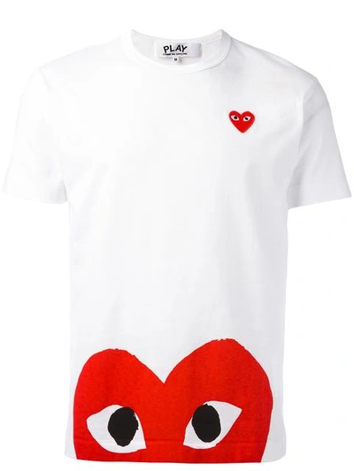 Shop Comme Des Garçons Play - Logo Print T