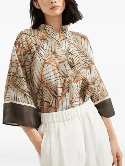 Brunello Cucinelli Elastic Waist Pleated Shorts With Back Pockets