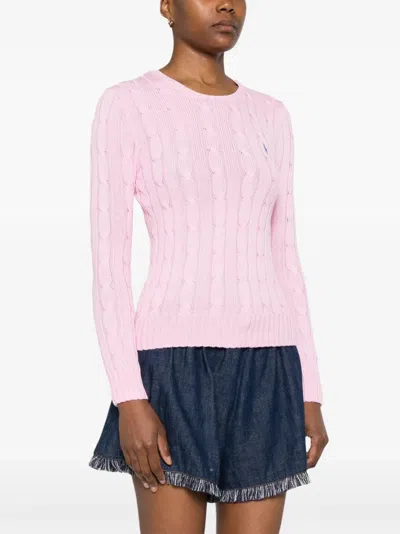 Polo Ralph Lauren Pink Cotton Sweater In Pink
