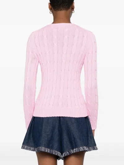Polo Ralph Lauren Pink Cotton Sweater In Pink