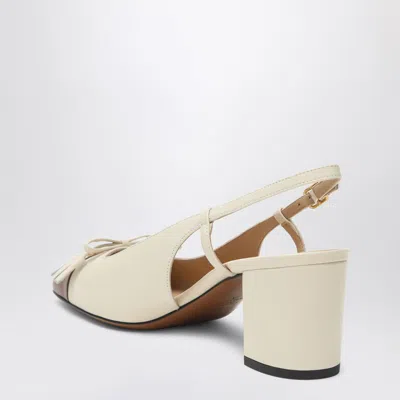 Valentino Leather Valet Du Roi Slingback Heels 60 In Nude
