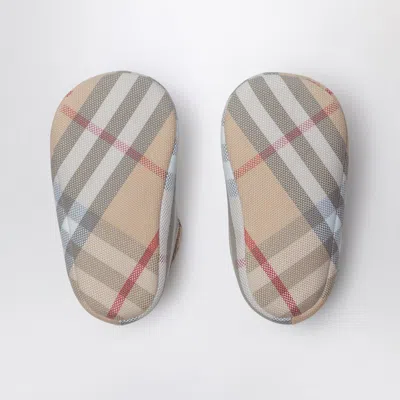 Burberry Check Motif Mary Jane Ballet Flats In Cotton In Multi