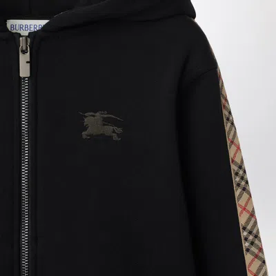 Burberry Childrens Check Trim Cotton Zip Hoodie