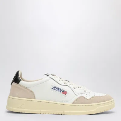 Autry Beige Lace Up Sneakers In White
