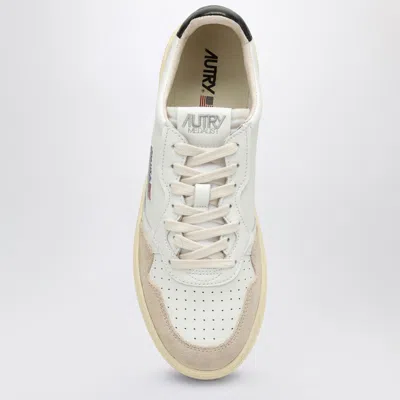 Autry Beige Lace Up Sneakers In White