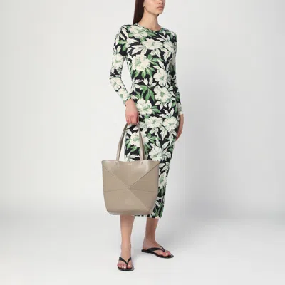 Loewe Puzzle Fold Tote Bag Medium Sand Colour Women