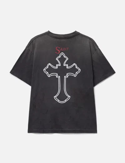 Saint Michael 2pc Ss Tee 2pac In Gray