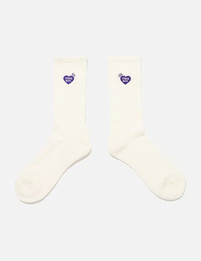 Human Made Pile Short Socks In White