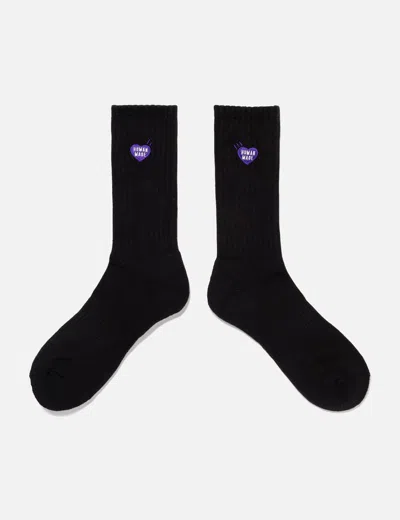 Human Made Pile Short Socks In Black