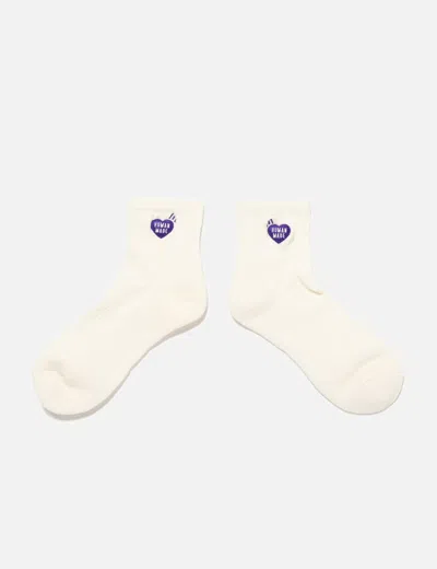 Human Made Pile Short Socks In White