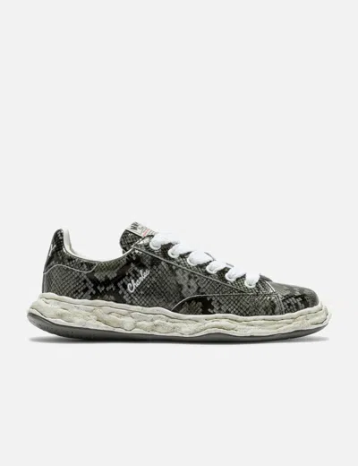 Miharayasuhiro Charles Og Sole Python Printed Leather Low-top Sneaker In Gray
