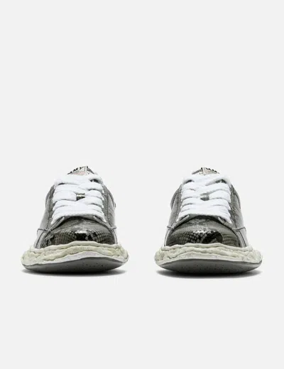 Miharayasuhiro Charles Og Sole Python Printed Leather Low-top Sneaker In Gray